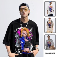 機械手臂人造人18號 七龍珠ANDROID-18 成人 兒童 情侶裝 純棉短TEE 台灣製