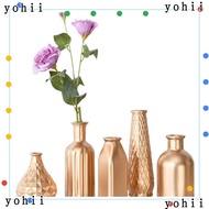 YOHII Gold Glass Vase Nordic Ornaments Modern Flower Bottle