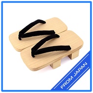 Men's Geta Two-Tooth M Size - Black - Kiri Wood Geta - Made in Japan