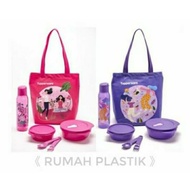 Lunch Box SET MSS STYLIS/MISS SPORTY - ORIGINAL TUPPERWARE - Lunch Box SET With Drinking Bottle And Bag