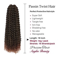 8 Packs Passion Twist Hair 18 Inch Passion Twist Crochet Hair For Black Women Water Wave Crochet Bra