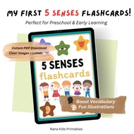 [PDF] F03 | 5 Senses Flashcards – Learn Taste, Smell, Touch, Sight, Sound | Nana Kids Printables