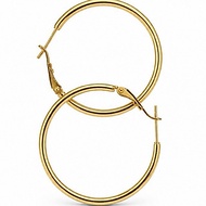ear89 (c) Loop Earrings yellow gold setting Xuping 30mm