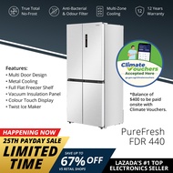 PRISM+ PureFresh FDR 440 | 440L Four Door Refrigerator | True Total No-Frost | Multi-Zone Cooling |