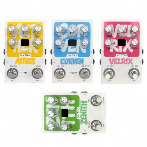LIVTRA VELRIX/AETHER/CORVEN/ZENITH True Stereo I/O Reverb Single Effect, Dual In&Out Digital Stereo 