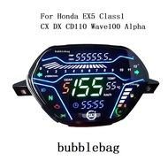 For Honda EX5 Class1 CX DX CD110 Wave100 Alpha Ori Tokyoda Full LED Digital Meter Speedometer