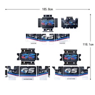 สำหรับ BMW R1250 ADV/GS R1250 ADV กล่องสามกล่องสติกเกอร์กระดาษฟรอสเต็ด กล่องอลูมิเนียมการปรับเปลี่ยน