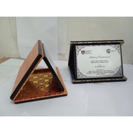 Plaque* PLAK KOTAK SONGKET PLASTIK BOX/BUDGET AWARD/ SIMPLE & NICE AWARD/ BATIK CORAK Plaque Award