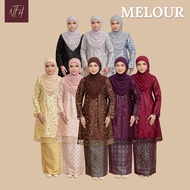 NFH - MELOUR baju kurung cantik moden material lace with lining + songket
