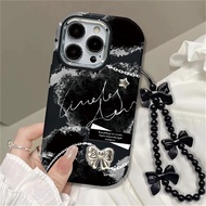 IPhone Case For 17 Air 16 15 11 13 12 14 Pro Max XR Phone With Lanyard Creative Bow CH1263A