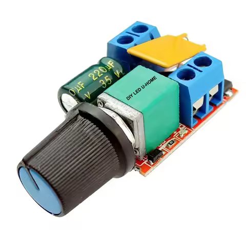 DIY LED U-HOME Mini DC Motor 5A PWM Speed Controller Switch LED Dimmer DC3V 6V 12V 24V 35V 90W for L