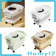 [HOMYL2] Pet Food Storage Container Cat Dry feed Containers Bin with Wheels 30lb Foldable Folding for Dry Food Grains Dog Cat Food