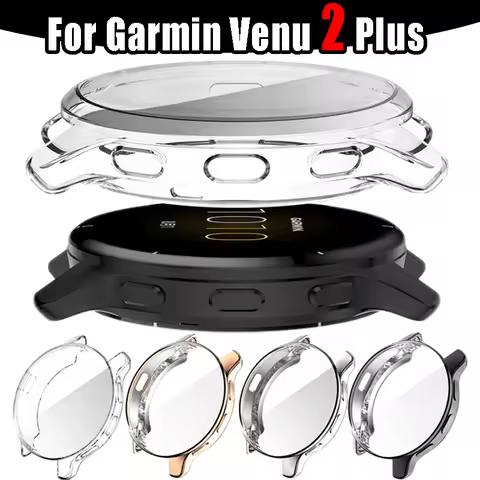 Screen Protector Case For Garmin Venu 2 Plus Full Coverage Glass Smartwatch PC Protective Cover For 