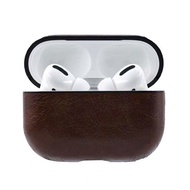 premium leather case apple airpods pro case airpods pro - cokelat airpods pro