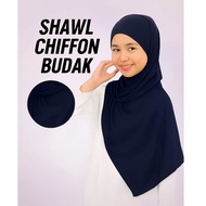 Shawl  Chiffon kids (BUDAK) Ironless chiffon 2025 | Raya Special | Raya 2026 | Buy 5 Get 1 Free Broo