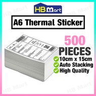 500pcs Thermal Sticker A6 Paper Roll Fold Stack Airway Bill Sticker Thermal Label AWB Consignment Note 订单打印纸 TS01C