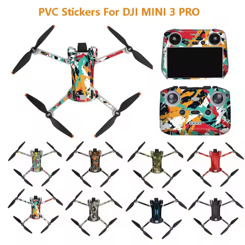 For DJI Mini 3 Pro Stickers Drone Protective Film Waterproof Remote Decals Full Cover Skin For DJI M