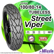 Ban Motor Mizzle 100/80-14 Ring 14 Street Viper Tubeless Baru dan Murah