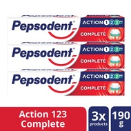 Pepsodent Action 123 Pasta Gigi Complete 190GTriplepack