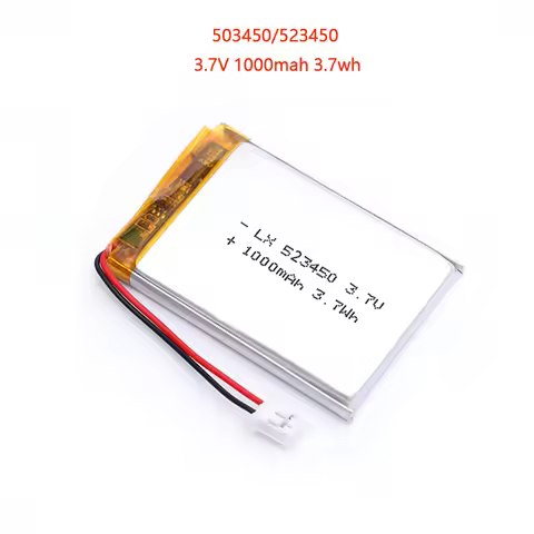 523450/503450 3.7V 1000mAh Rechargeable Polymer Lithium Battery  PH2.0 2pin for Smartphone Speaker G