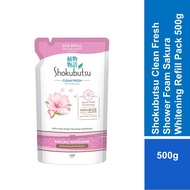 Shokubutsu Clean Fresh Shower Foam Sakura Whitening Refill Pack 500g