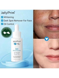 Jellyprim臉部精華液美白護膚維生素b3臉部精華液美白調亮控油淡化斑點精華3合1美容保健