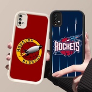 HK-45 Rockets Basketball Club Shockproof Casing for Black and White Silicone Xiaomi Redmi Note poco 