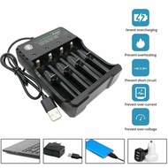 YAOQIKAN Universal Lithium Battery 18650/18500/16340/14500/26650 Intelligent Smart Charging For 18650 Charging USB Charger 4 Slot Battery Charger