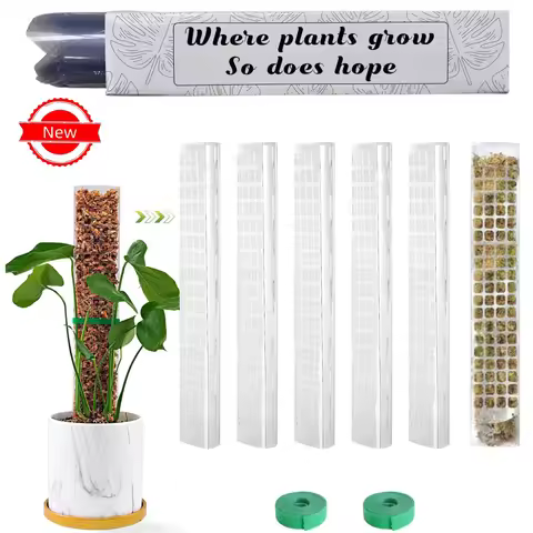 2/4/6Pcs Climbing Plant Water Moss Column Indoor Moss Pole Plants Plastic Pole for Sphagnum Support 