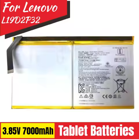 Brand New Replacement High-Capacity Tablet Battery 3.85V 7000mAh L19D2P32 for Lenovo Yoga Smart Tab 