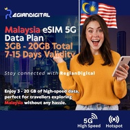 Malaysia eSIM 3G Data Plan 3GB - 20GB High-Speed Mobile Internet Maxis 5G/4G Network 7 to 15 Days Va
