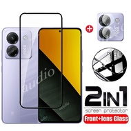 Poco M7 Pro 5G 2in1 Tempered Glass Film For Poco M7 Pro Poco M7Pro 5G 2025 Screen Protector Soft HD 