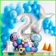 Mermaid Birthday Party Supplies 55 Pieces Birthday Balloons for Mermaid Birthday Party Decoration Re