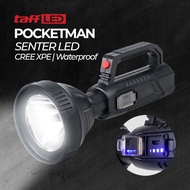 Pocketman Senter LED Flashlight Waterproof USB Rechargeable Cree XPE