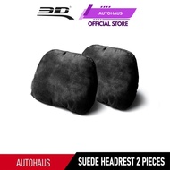 2 Piece Suede Headrest - Black