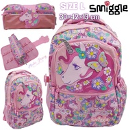 Smiggle Unicorn Bag size SD/Smiggle School Bag With Pink Unicorn Motif/Smiggle Animalia Junior Backpack/School Backpack Smigglr Girl Unicorn Pink