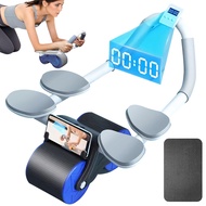 Ab Roller Wheel - Ab Roller with Elbow Support, Automatic Rebound Abdominal Wheel with 4 Elbow Suppo