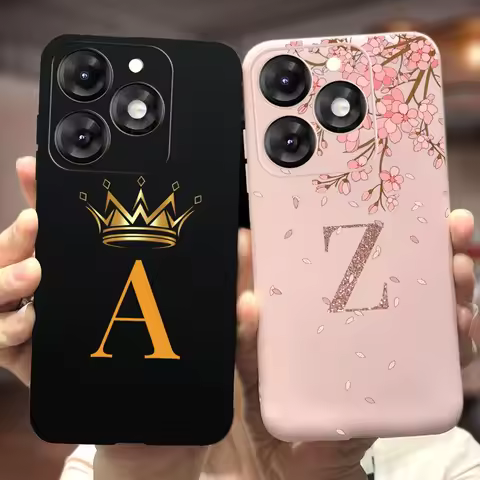 For Itel A70 Case A665L Cute Crown Letters Cover 6.6'' Soft Silicone Phone Case For Itel A70 A 70 It