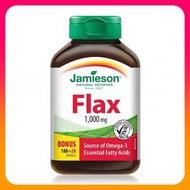 Jamieson - 有機亞麻籽油 (1000 毫克) 加量裝 200 粒 非轉基因 Omega 3奧米加 平行進口 (效期: 04/2027*)