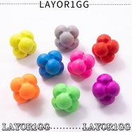 LAYOR1GG Training Ball, 5.5cm Reflex Games Hexagon Reaction Ball, Durable Improve Hand Eye Coordinat