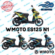 WMOTO ES125 ES 125 N1 2024 Original Body Cover Set With Sticker Stripe Black D.Blue Yellow Hitam Bir