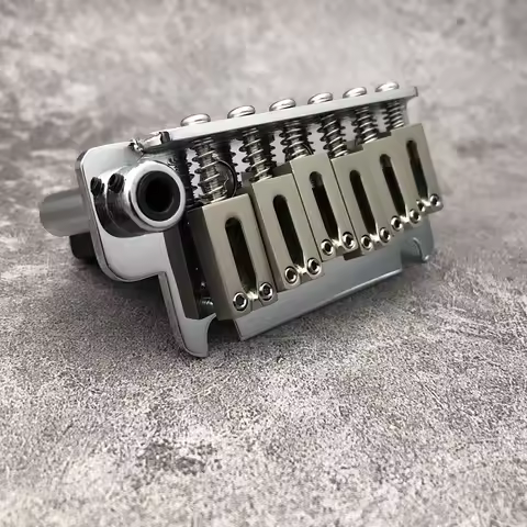2 Point 510 Type Guitar Tremolo Bridge Alloy Block Chrome