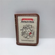 日本 Disney 小熊維尼 Winnie the Pooh 米啡色尼龍布 書本型 旅行 母子手帳