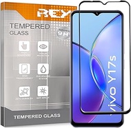 REY Pack of 2 3D Tempered Glass Screen Protectors for VIVO Y17s 4G, Black, Screen Protector 9H+ Hard