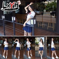 [LXYH- COSER KING] Top + skirt ชุดนักเรียน ญี่ปุ่น วิทยาลัยชุดสาว Cosplay Costume Sailor Top&amp;Skirt Suit Japanese Korean JK นักเรียน School Uniform