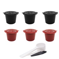 6PCS For Nespresso Maker Machine Refillable Reusable Coffee Filter Capsule Pods