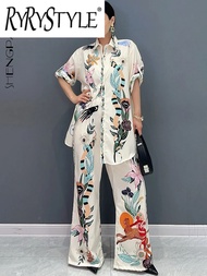 ชุดเสื้อยืดและกางเกงหลวมแขนยาว2ชิ้นสำหรับ Y2k ชุดสองชิ้นสำหรับฤดูร้อน5C1271