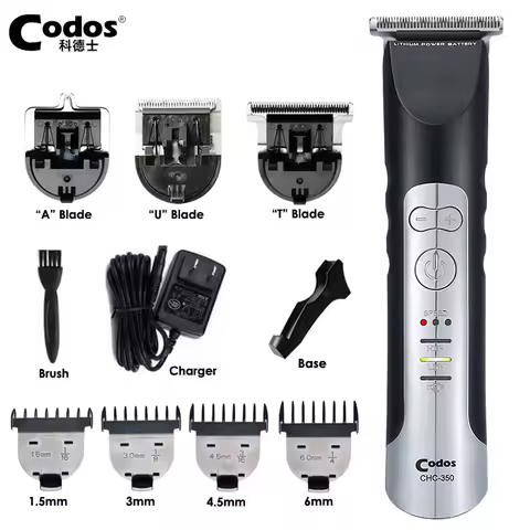 Codos 350 Professional Electric Hair Clipper for Men Rechargeable Carving Hair Trimmer Razor Barber 