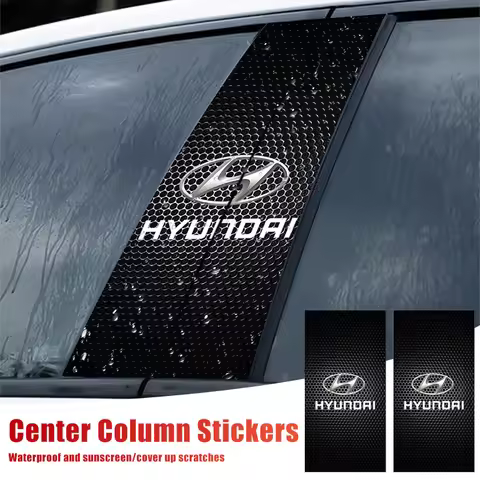 Car Middle Column Creative Stickers For Hyundai i20 i30 i40 Azera Sonata GDI N Scratch Protection De