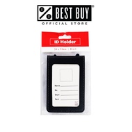 ID Holder Vertical T-083V 54x90mm Black Leather with String - School & Office Supplies